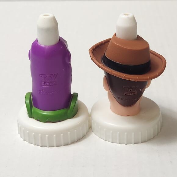 Good 2 Grow Buzz Lightyear Woody Lot of 2 Top Topper Lid Toy Story Toddler - Picture 3 of 5